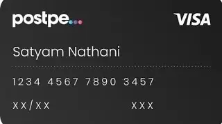 Unboxing PostPe card