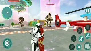 Flying 🤖 Robot Hero Crime City Rescue Mobile Android GamePlay