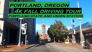 Portland, Oregon | 4k Driving Tour | Portland State University | Union Station
