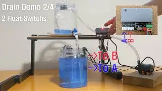 Liquid Level Controller Drain DEMO  Works with contactless sensor or float switch