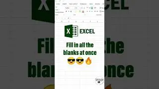 Fill all the blanks in single click | #Excel #shorts #youtubeshorts #computer