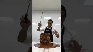 What a slow motion action | to cut a chocolate 🍫 sweet wow 😯 salt bae