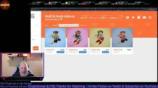 [LIVE] NFT WallST Bulls Intern Reveal DD/Update Charts. + Crypto Ticker - CryptoSonar