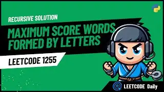 Maximum Score Words Formed by Letters - LeetCode 1255 - Python | Hindi | Hinglish(Easy!)