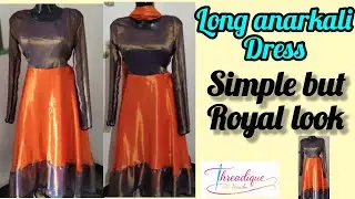 Elegant Silk Anarkali Dress #Simple but royal look @threadique with nandu 