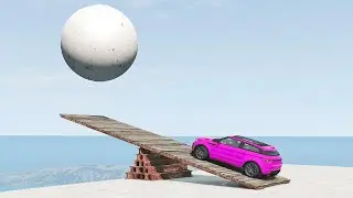 Small & Giant Cars vs Catapult – BeamNG.Drive