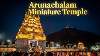 Arunachalam Miniature Temple | Chinna Size lo Mahaa Shivuni Gudi 😍 | #arunachalam #devotionalvideo