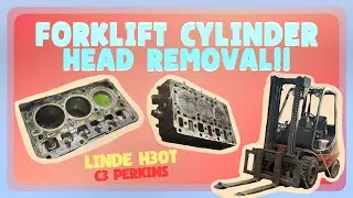 Linde H30T Forklift Cylinder Head Removal!! - Low Power, Oil Is MILK!
