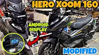 firse HERO XOOM 160 me kardi Top Notch Modification 🔥| Android Bike Display installed 😍|