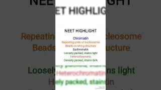 #class 12#biology#neet#chromatin#nucleosome#neet highlight#euchromatin#heterochromatin# important