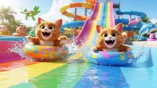 Mama Cat Works Day and Night Harvesting Grapes to Fulfill Her Kitten’s Waterpark Dream 🍇💦🐾