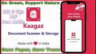 Edit & Sign PDF,JPG file in Mobile l Kaagaz Scanner l How to Edit PDF File in Mobile 2021 l PDFCreat