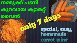 Carrot wine/കാരറ്റ് വൈൻ /special homemade carrot wine