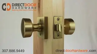 Emtek Laurent Knob with Square Rosette in Satin Brass