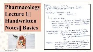Pharmacology Lecture 1|| Easiest Explanation|| Handwritten Notes