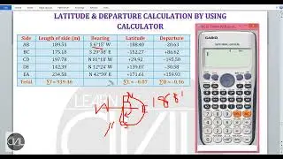 Latitude & Departure calculation with the help of calculator | Simple trick [HINDI]