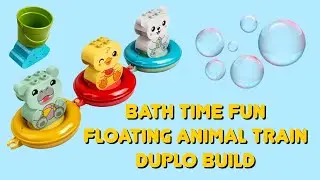 Bath Time Fun Floating Animal Train Duplo Build | Real-Time LEGO Duplo Tutorial for Kids