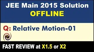 JEE Main 2015 Physics Solutions | Relative Motion-01