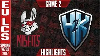 Misfits vs H2k Game 2 Highlights - EU LCS W7D3 Spring 2017 - MSF vs H2k G2