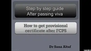 &ldquo;FCPS Viva Success! What to Do Next &mdash; Election Letter + Provisional Certificate + PMDC Registration&rdquo;