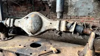 The Genius Repaired The trucks broken rear axle Threads Repair With Hand Die