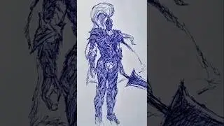 Speed drawing stickman Igris 😳 #anime #drawing #sololeveling #igris #shorts