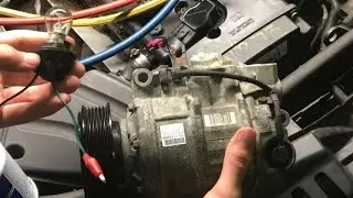 TESTING n280 AC variable displacement compressor regulator with a &ldquo;test light&rdquo; (volkswagen audi)