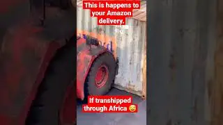 African delivery at work! #seaman #seamanvlog #container #gambia #africa