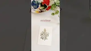 watercolour tutorial: mistletoe 🌱✨ #christmas #watercolorpainting #art #painting #watercolor #asmr