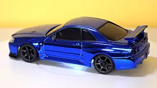 Kyosho Mini-Z Nissan GT-R R34 Chrome Blue - Mini-Z 20th Anniversary Limited Edition