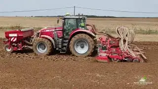 TRIPLE DE MASSEY-FERGUSON|MF 8735S|COMBINE DE SEMIS 6M AVEC TF KVERNELAND|MF 7724|MF 8S.245