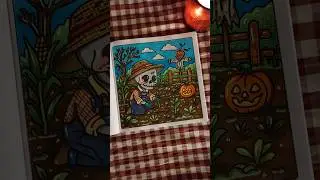 Spooky scary skeleton 💀🎃 #coloringbook #halloweenart #adultcoloringbook #ohuhumarkers #spookyseason