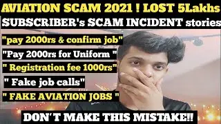 AVIATION SCAM 2021 | FAKE AIRPORT JOBS | FAKE JOB CALLS | AVIATION ADDICT |