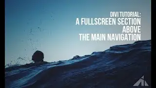 Divi -  Fullscreen Section Above the Navigation