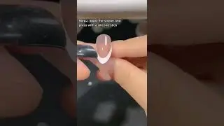 Как наносить французские наклейки на ногти 😍💅 #ноготь #французскийногти #дизайнногтей #лакдляногт...