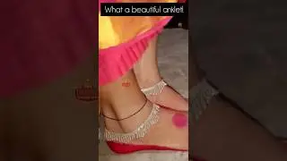 What a Beautiful Anklet! ✨ Elegant Payal Design 💫#silveranklet #ankletdesigns #shortvideo