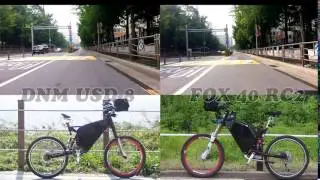 Comparison between DNM USD-8 Inverted Shox and FOX 40RC2 Downhill shox