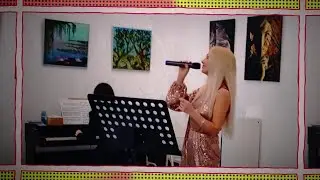 Live jazz performance in Vienna's art gallery. Natalya Myrna & Lia Myrna