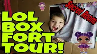 Huge LOL Surprise Box Fort with Secret Hidden Room!