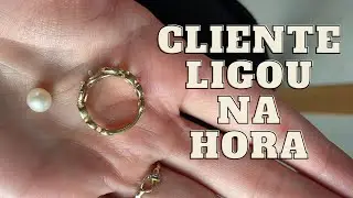Soltou a perola natural da joia em ouro da cliente