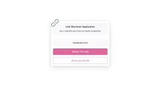 Url Shortener HTML code
