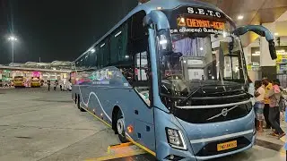 S.E.T.C. VOLVO 9600 PREMIUM JOURNEY | TRICHY To CHENNAI | A/C SEATER | ROUTE 123