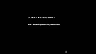 95. What is Ante dated Cheque ? #bankingawareness