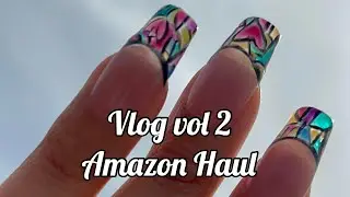 Christian Mom Vlog, Stain glass Nails, Amazon haul