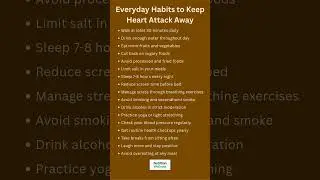 Everyday Habits to Keep Heart Attack Away
