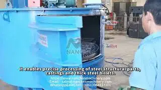 Turntable shot blasting machine #shot blasting #rotary table shot blaster #shotblastingmachine 