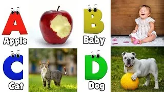 Песенка про фонетику ABC - обучающие видеопесни для малышей, буква А — яблоко, детские стишки, пе...