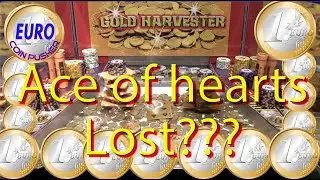 Ace of Hearts Disappeared?? - Euro Coin Pusher Episode 209