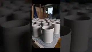 Throwing handmade mugs.  #pottery #mugs #coffee #handmade #art #ceramicart #potteryclay #diy