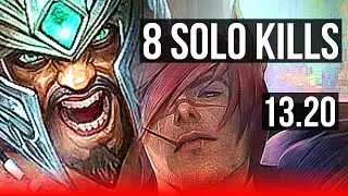 TRYNDAMERE vs SETT (TOP) | 8 solo kills, Legendary, 500+ games | KR Diamond | 13.20